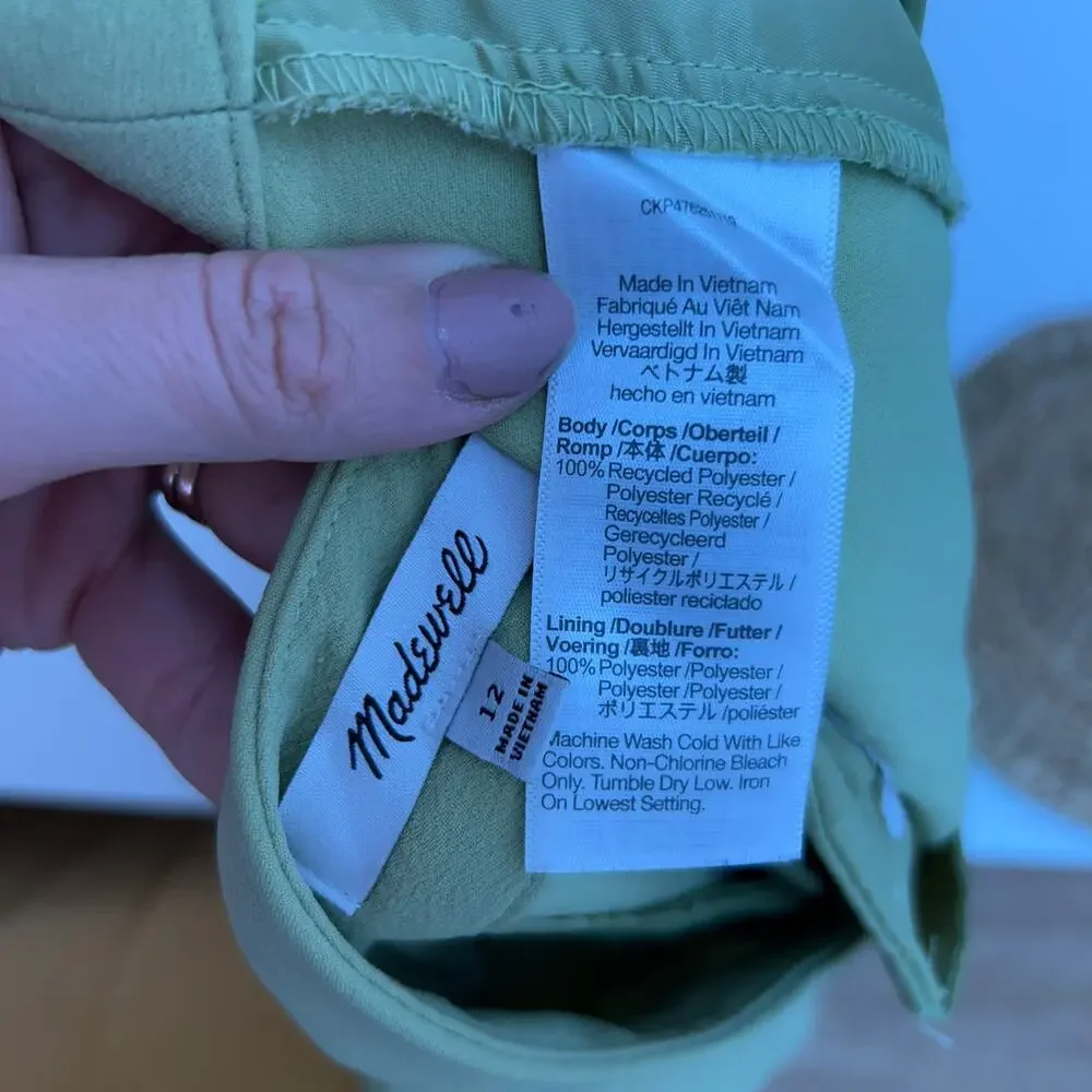 Madewell Olive Green High Waist The Rosedale High Rise Straight Pant Trouser 12 - Picture 6 of 6